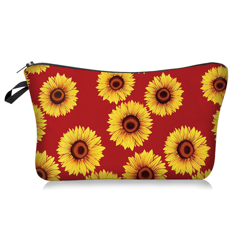 Wholesale Sunflower Series Polyester Cosmetic Bag